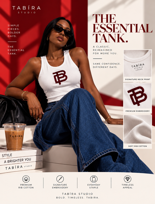 TÀBÍRA ESSENTIAL TANK (Burgundy Anagram)