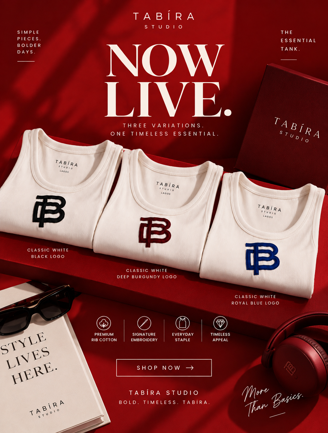 TÀBÍRA ESSENTIAL TANK (Blue Anagram)