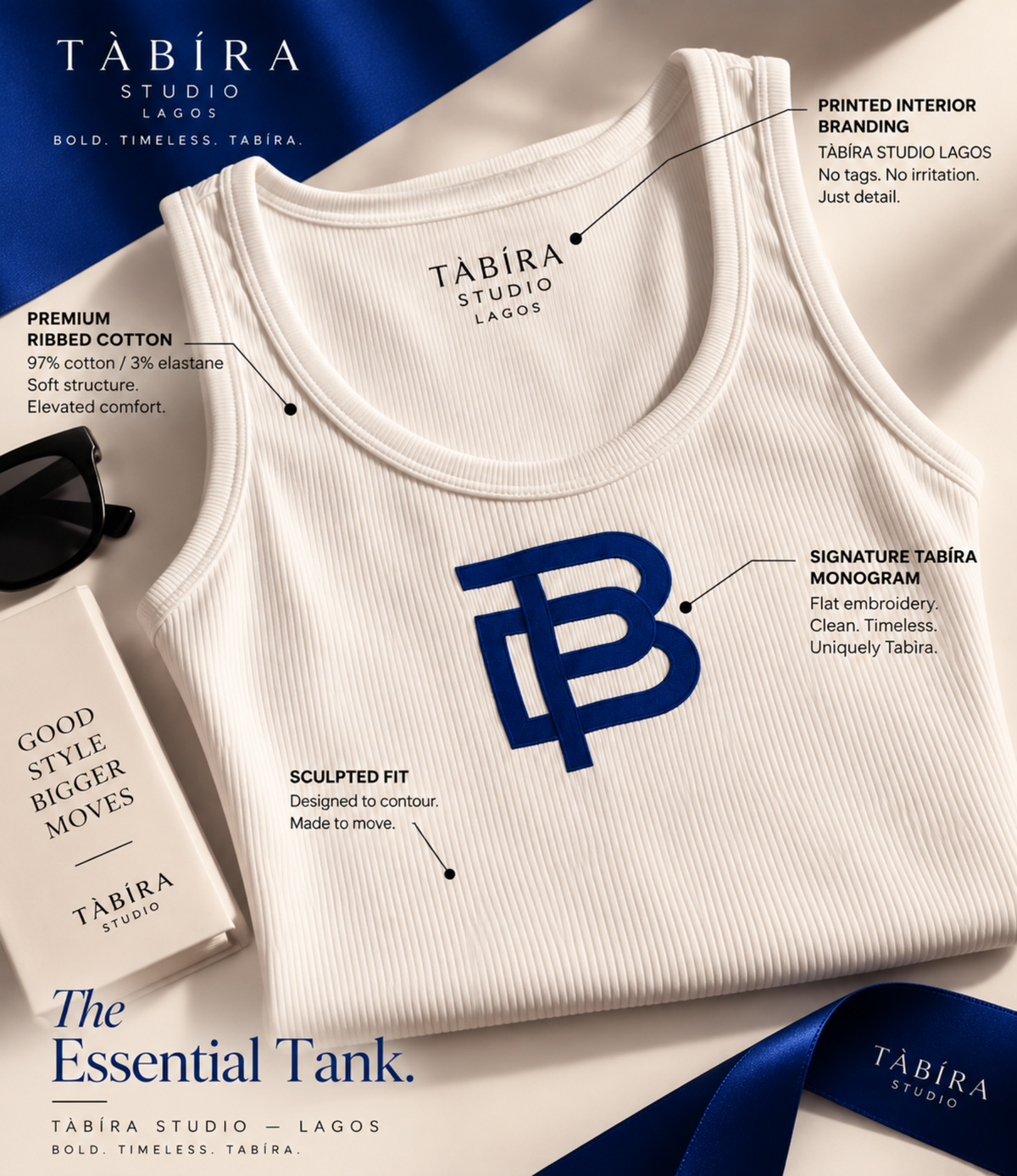TÀBÍRA ESSENTIAL TANK (Blue Anagram)