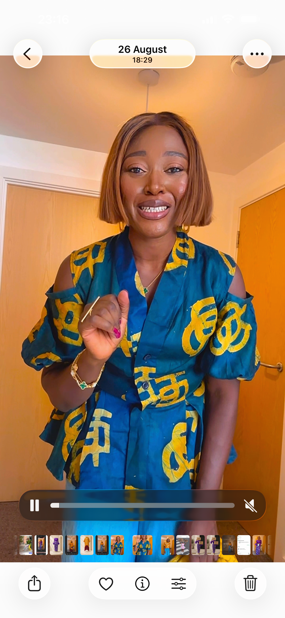 Tabira Cold shoulder shirt.