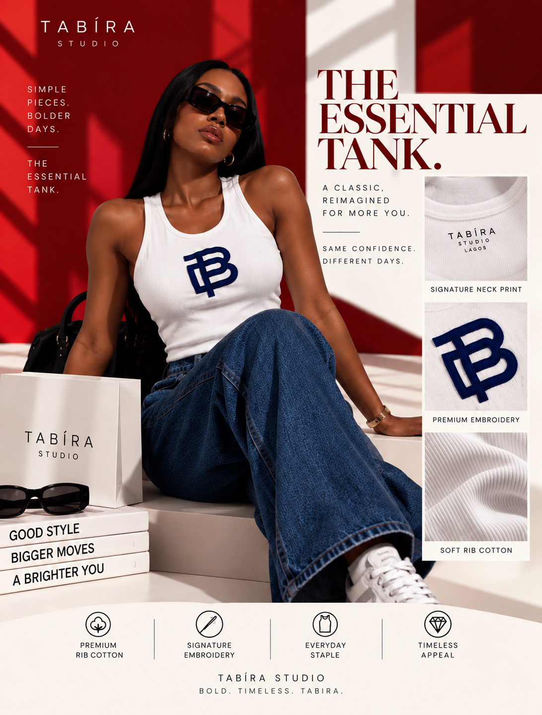 TÀBÍRA ESSENTIAL TANK (Blue Anagram)